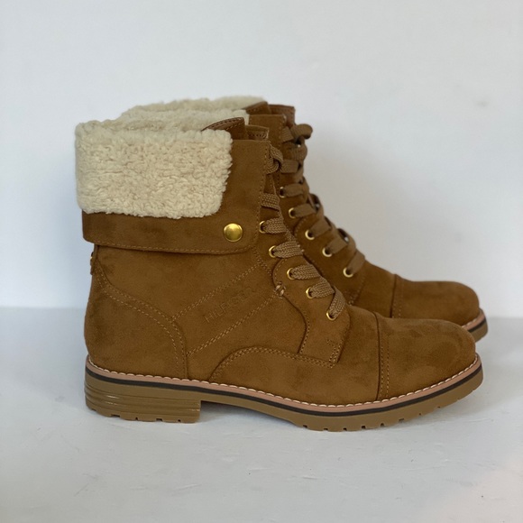 TOMMY HILFIGER Brown Booties Leather Lace Up - Picture 2 of 10